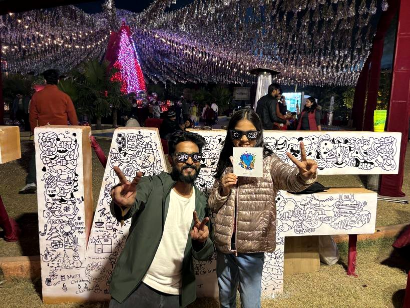 Giant doodled letters