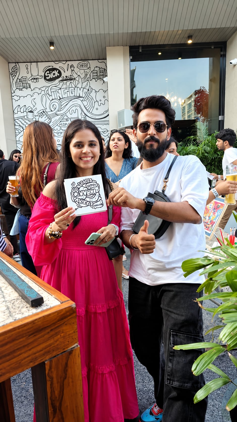 Friends with their doodles