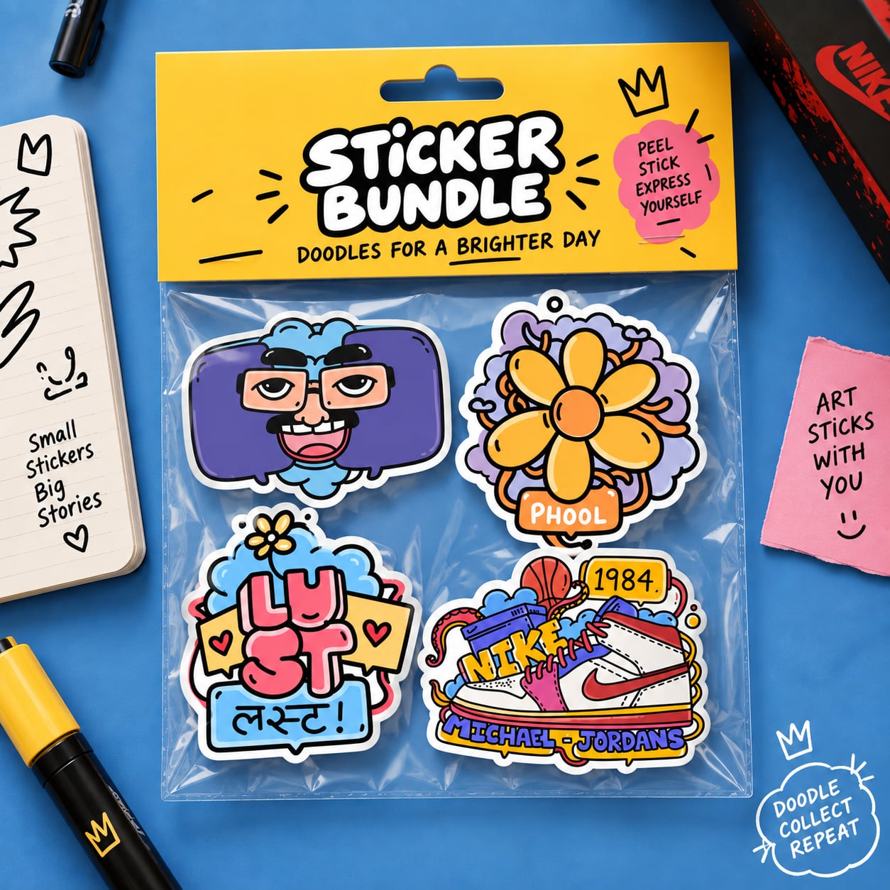 Sneaker doodle sticker art